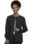 Classic Fit Black Warm Up Jacket with Embroidered Radiologic Logo